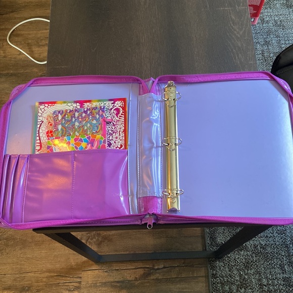 Vintage Lisa Frank Sparkly 3-Ring Binder Angel Girl Cat Rare - Picture 4 of 14